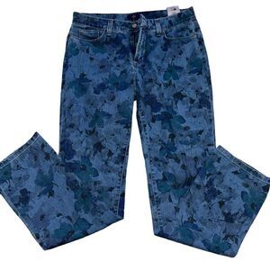 NYDJ Womens Denim Printed Skinny Jeans sz 8